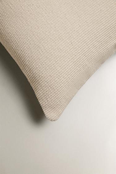 DOUBLE LINE CUSHION COVER - Brick by Zara - Image 1