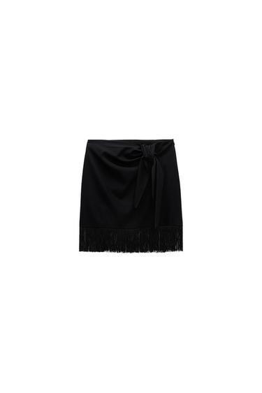 SHORT SKIRT WITH FRINGING