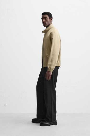 TWILL TEXTURED JACKET - camel by Zara - Image 3