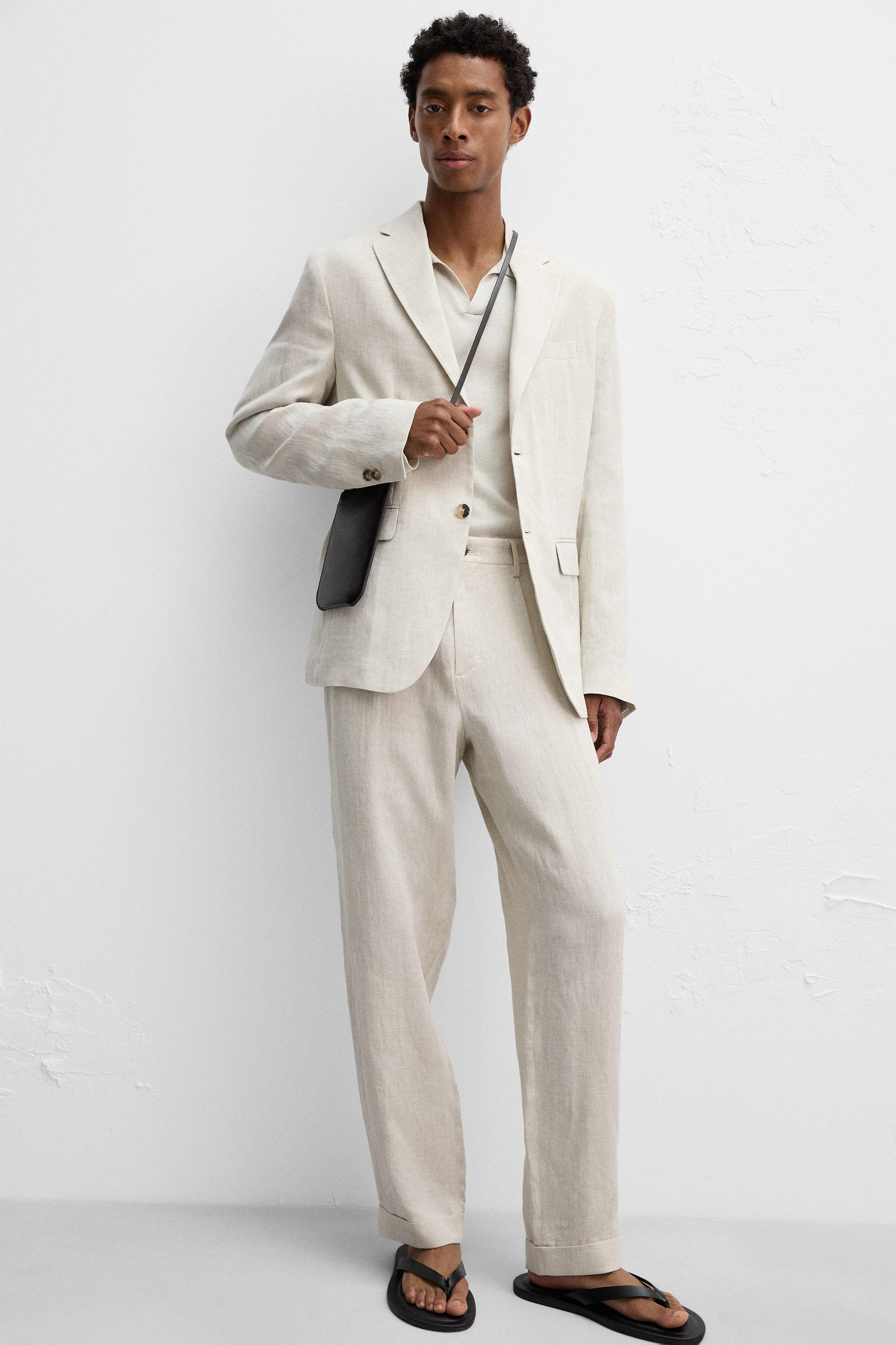 PANTALON DE COSTUME 100 % LIN