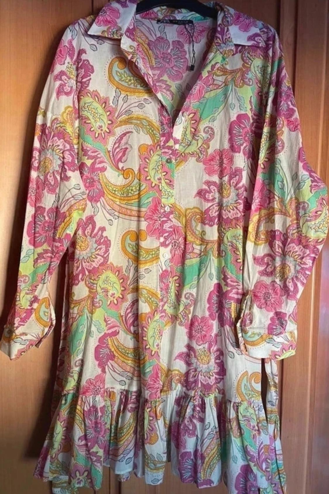 PRINTED DRESS WITH BELT