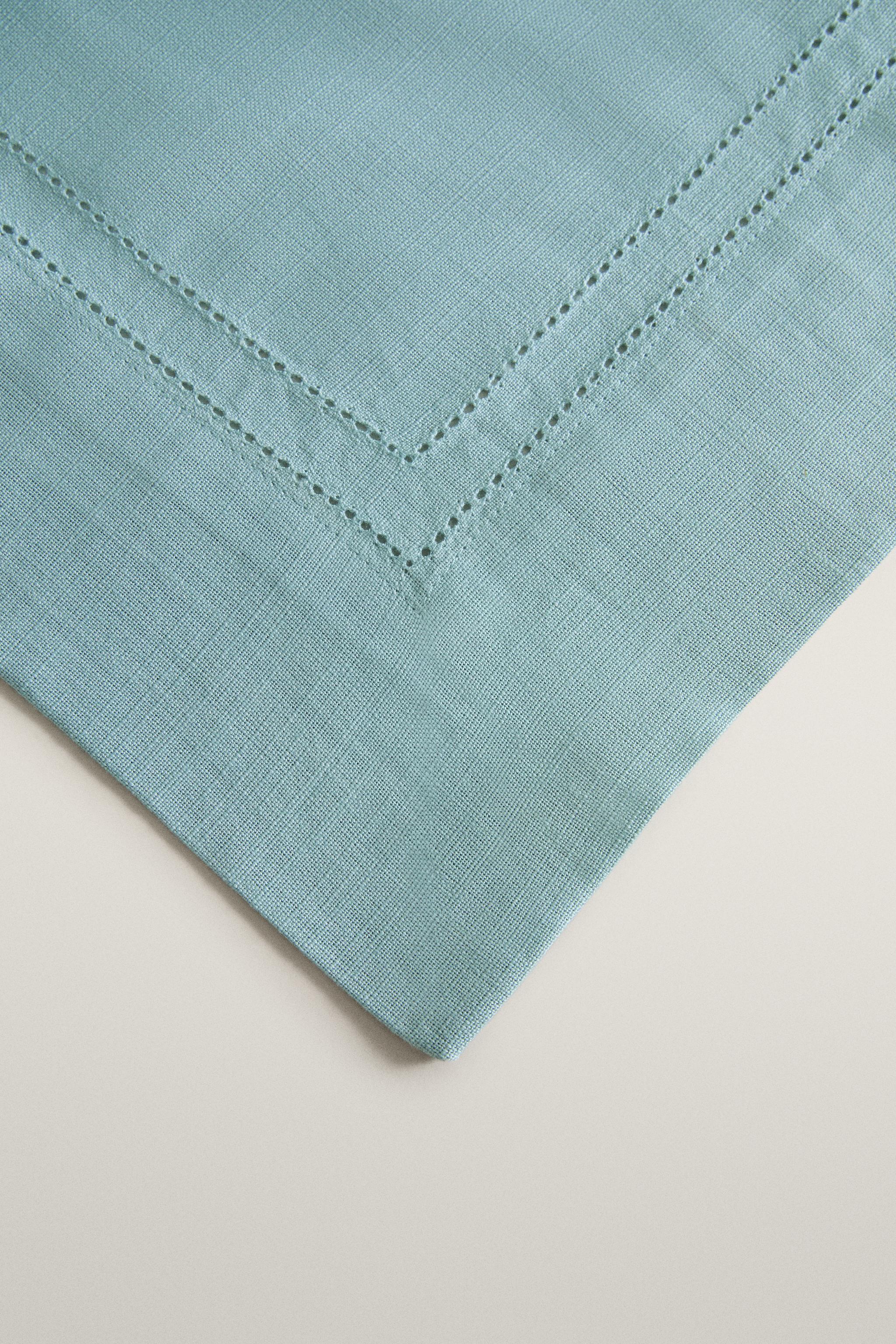 HEMSTITCHED COTTON TABLECLOTH