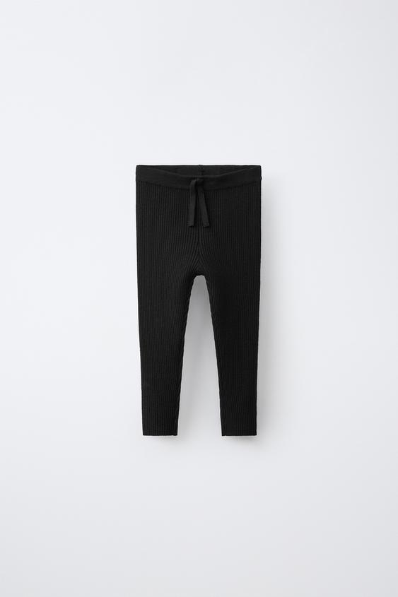 LEGGING PUNTO RIB - Negro de Zara - Imagen 0