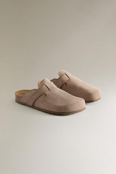 SABOTS CUIR LANIÈRE - Gris foncé de Zara - Image 2