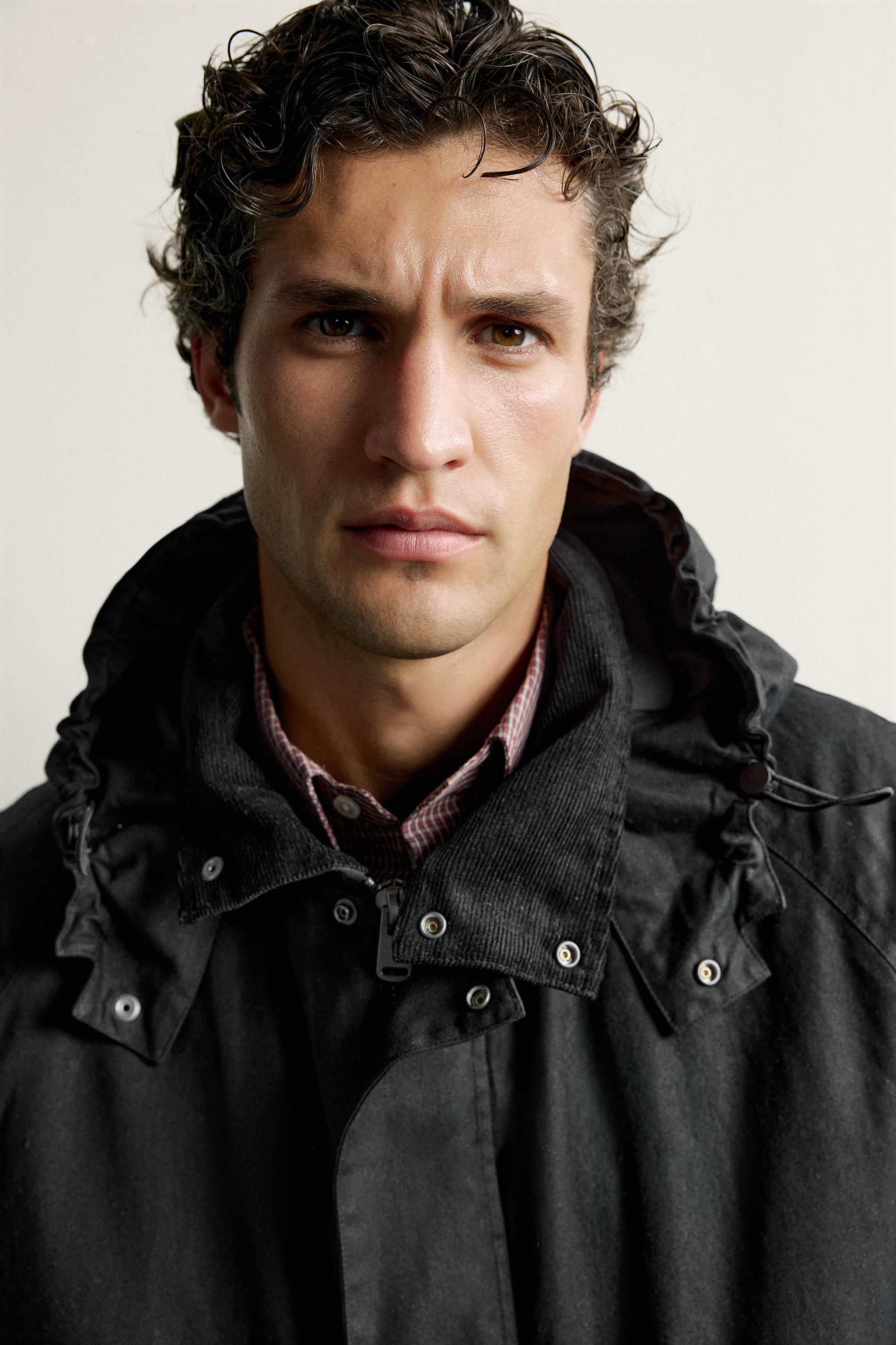 WAXED-EFFECT PADDED JACKET