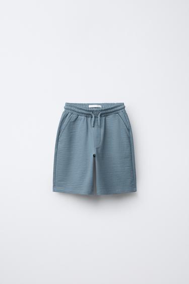 T-SHIRT WITH POCKET AND BERMUDA SHORTS SET - Blue by Zara - Image 4