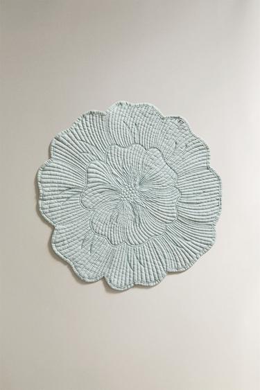 PEONY FLOWER PLACEMAT - Blue by Zara