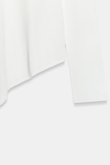 PULL LONG EN MAILLE ASYMÉTRIQUE - Blanc de Zara - Image 5