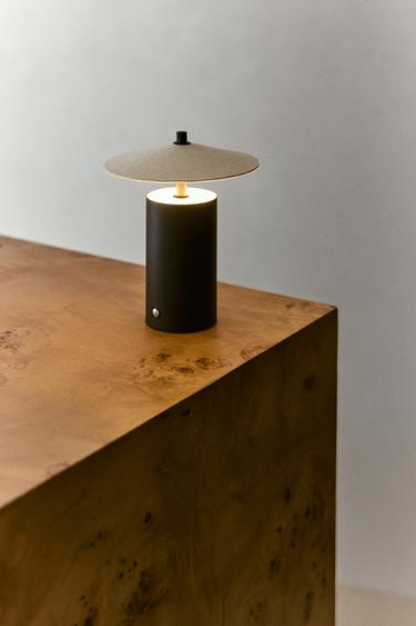 LED TABLE LAMP WITH PAPER LAMPSHADE - Black by Zara