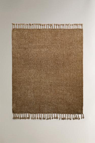 CONTRAST TWO-TONE CHENILLE THROW - Sand by Zara - Image 0