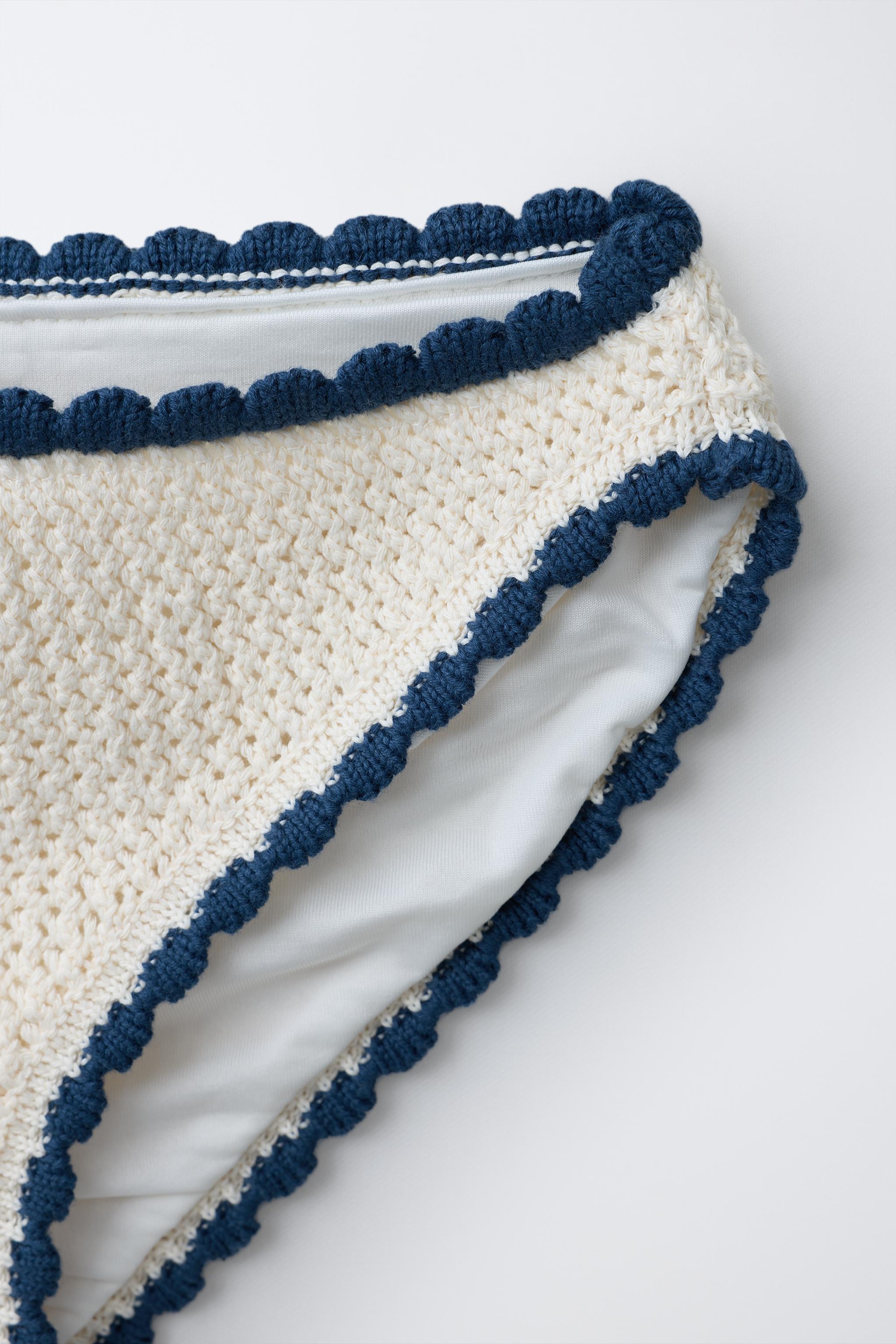 6-14 ANS/ BIKINI EN MAILLE CROCHET FLEURIE