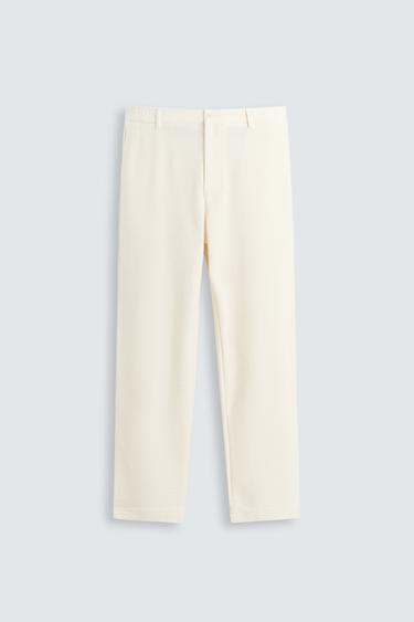 PANTALÓN CHINO TEXTURA - Crudo de Zara