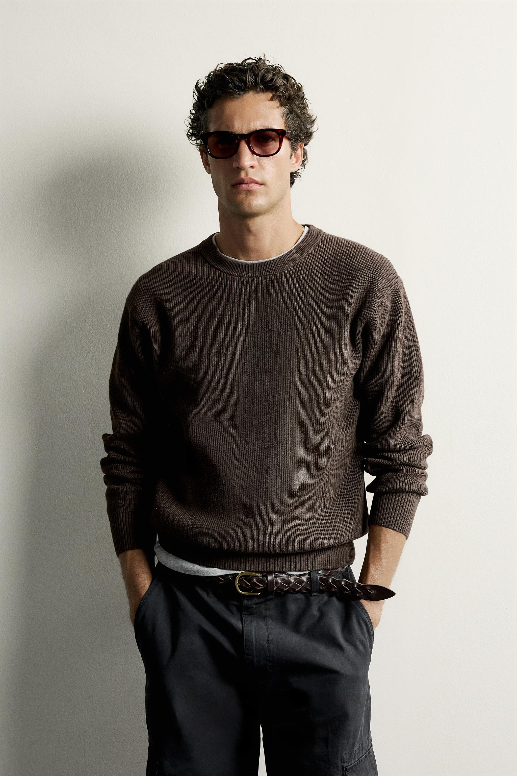 REGULAR FIT PURL KNIT JUMPER