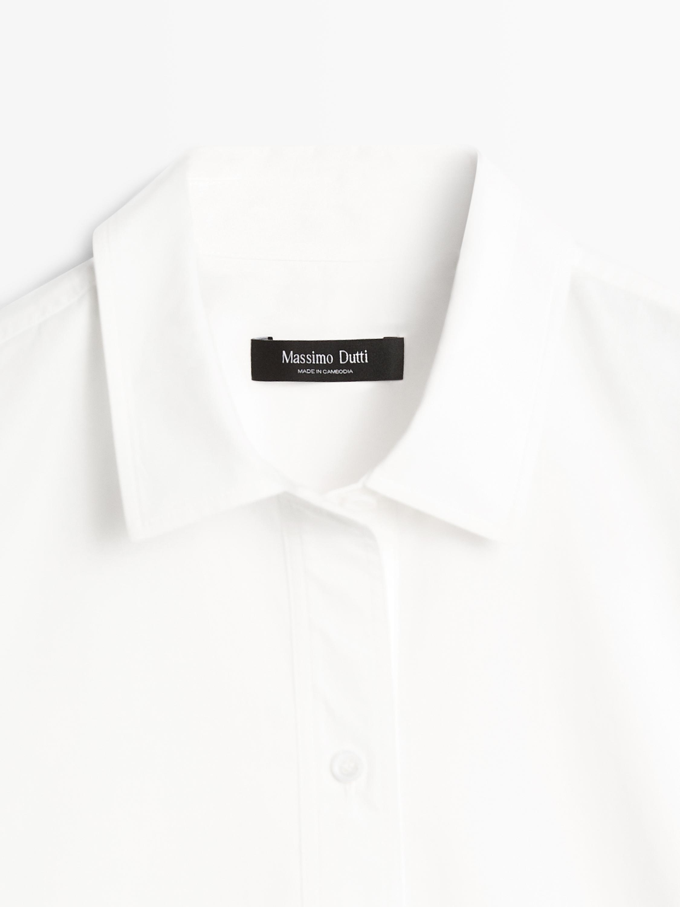 Chemise en popeline 100 % coton