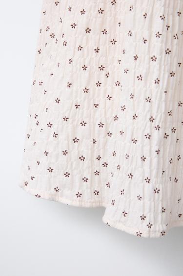 FLORAL PRINT TOP - Light ecru by Zara - Image 3