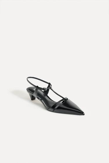 LEATHER KITTEN-HEEL SHOES 50TH ANNIVERSARY - Black by Zara - Image 2