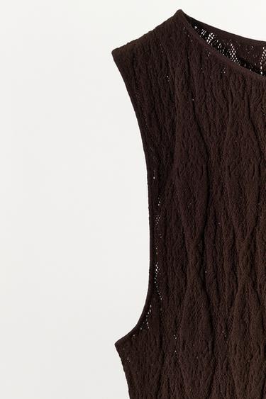 SEAMLESS LACE BODYSUIT - Brown by Zara - Image 4