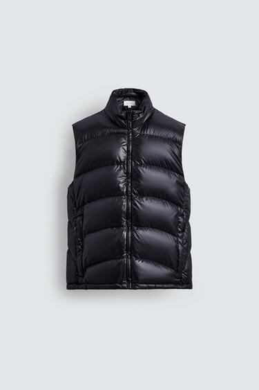 DOUDOUNE SANS MANCHES 100 % PLUMES DÉPERLANTE - Bleu marine foncé de Zara - Image 7