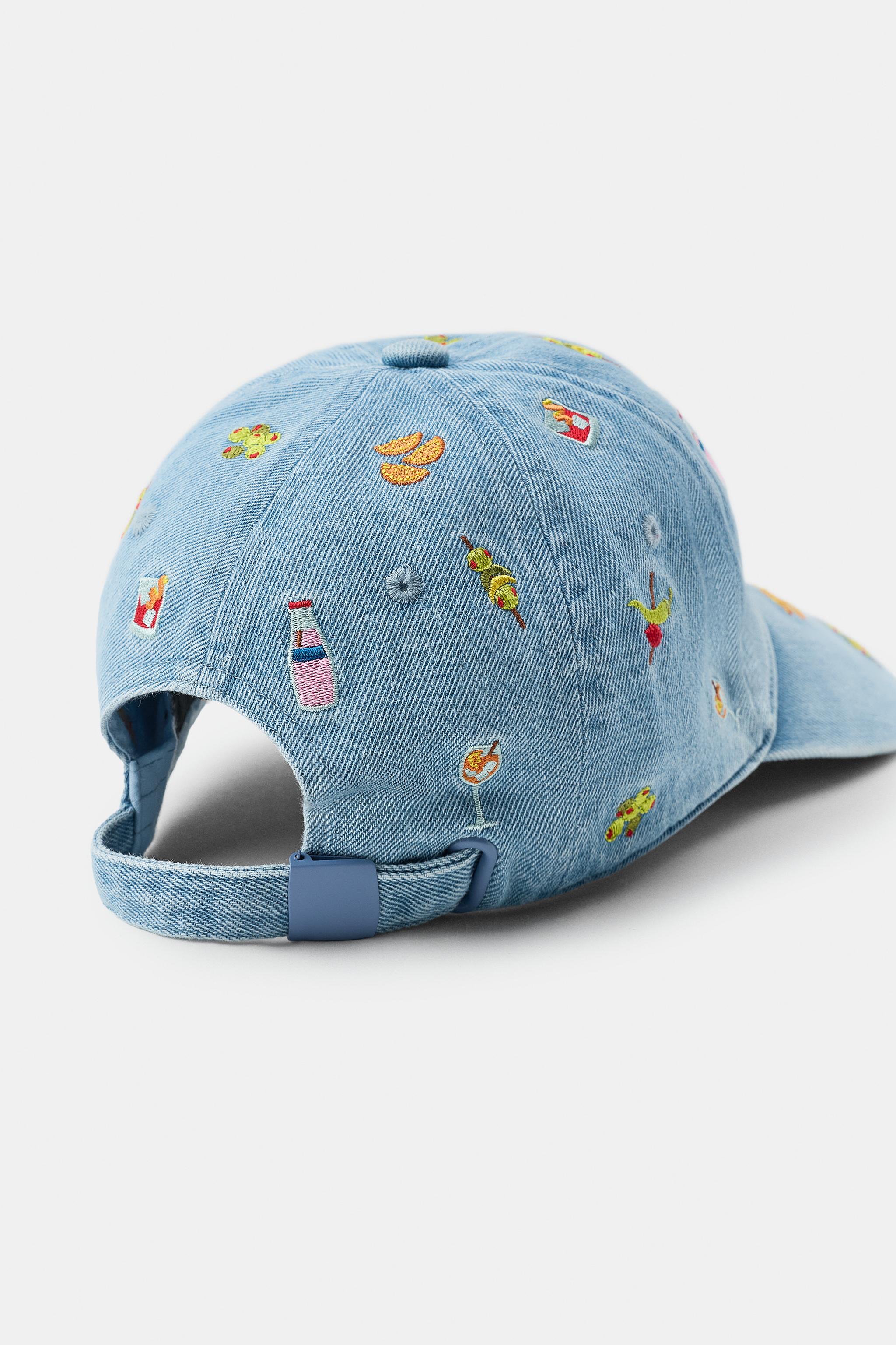 EMBROIDERED DENIM CAP