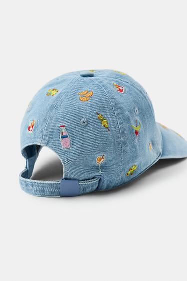 CASQUETTE EN DENIM BRODÉE - Bleu de Zara - Image 3