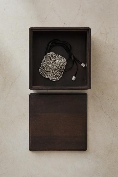 BOÎTE EN BOIS COUVERCLE MOYEN - Marron foncé de Zara - Image 4