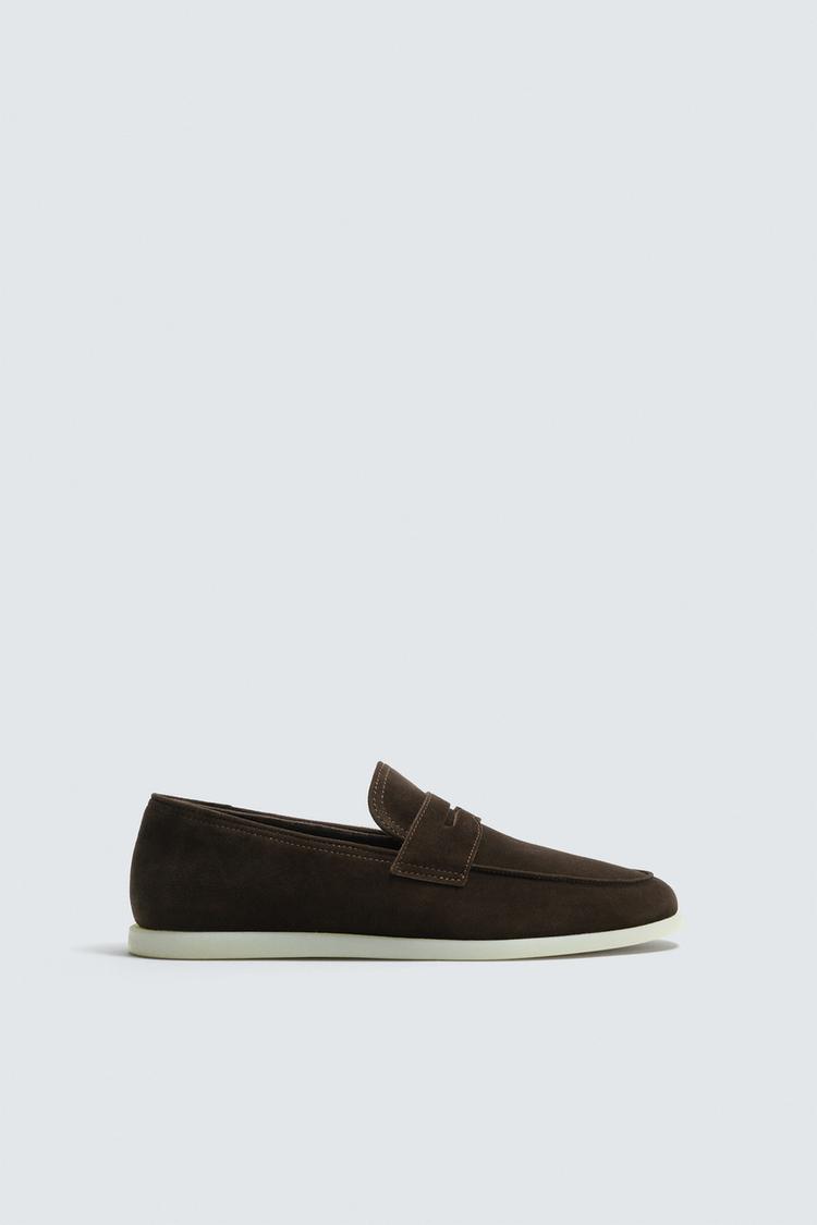 ZARA CASUAL LEATHER LOAFERS