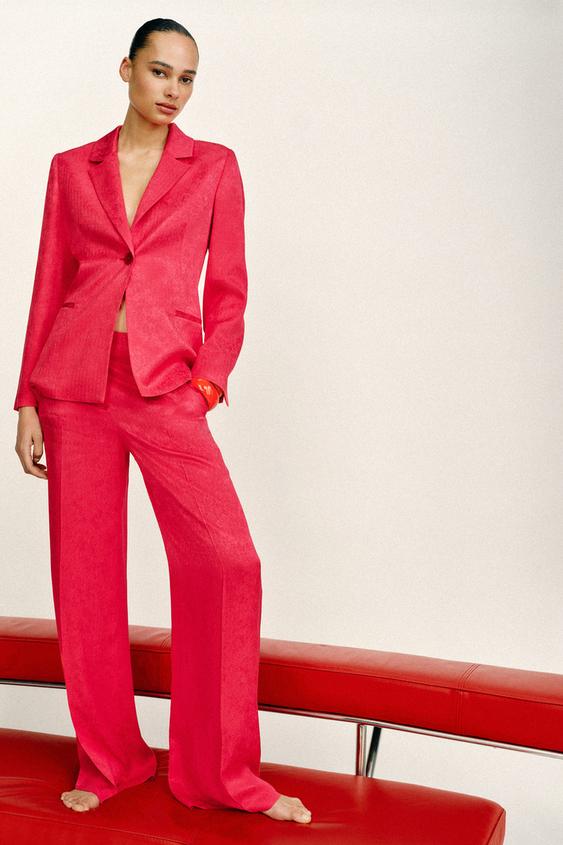 JACQUARD STRAIGHT LEG PANTS from Zara - $59.90