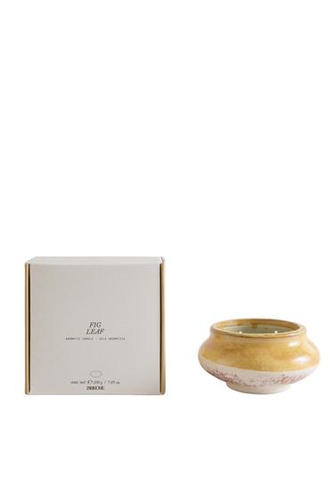 (200 G) ΑΡΩΜΑΤΙΚΟ ΚΕΡΙ FIG LEAF - Ζωηρό κίτρινο του Zara