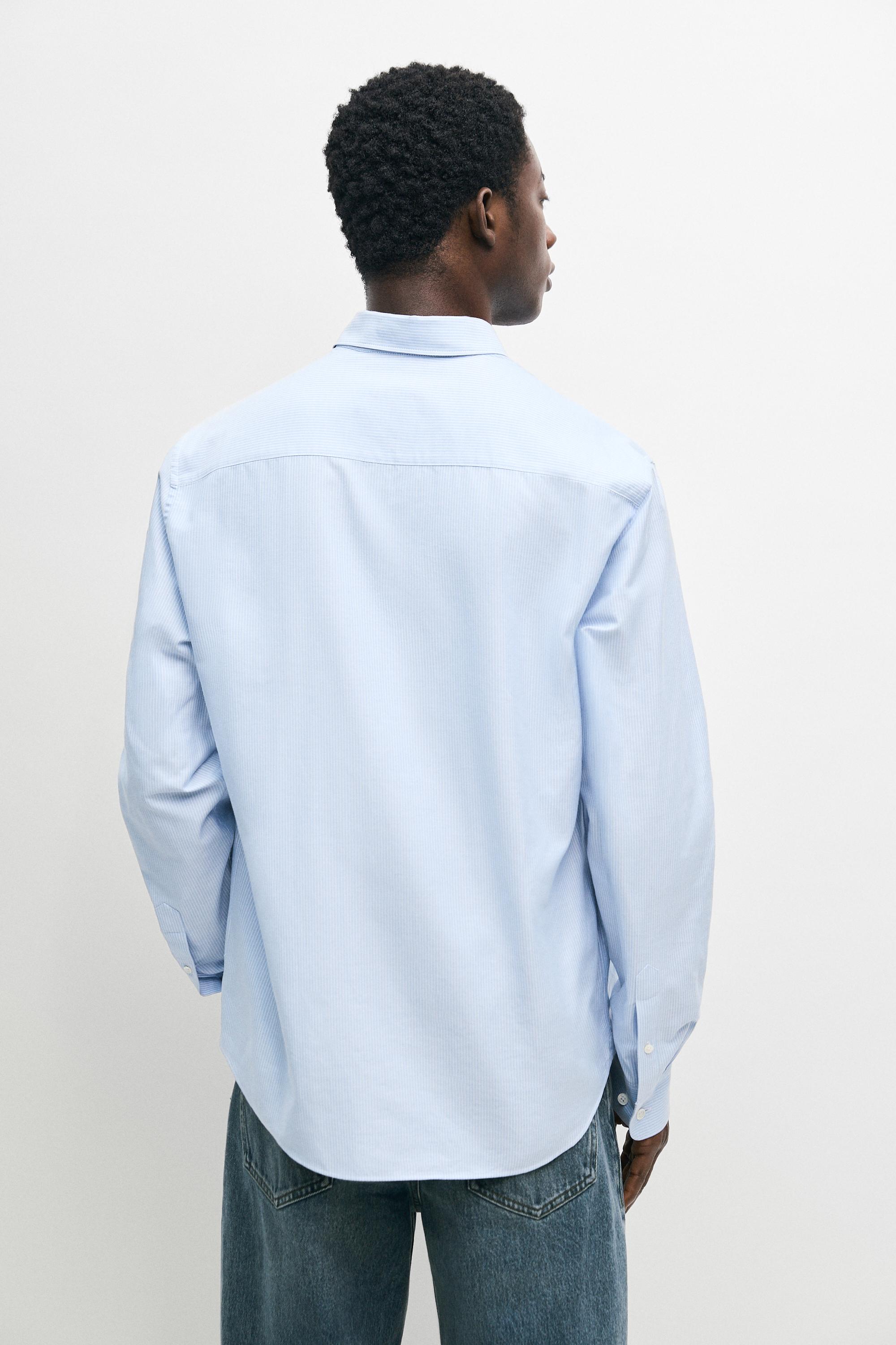 Chemise regular fit rayée 100 % coton