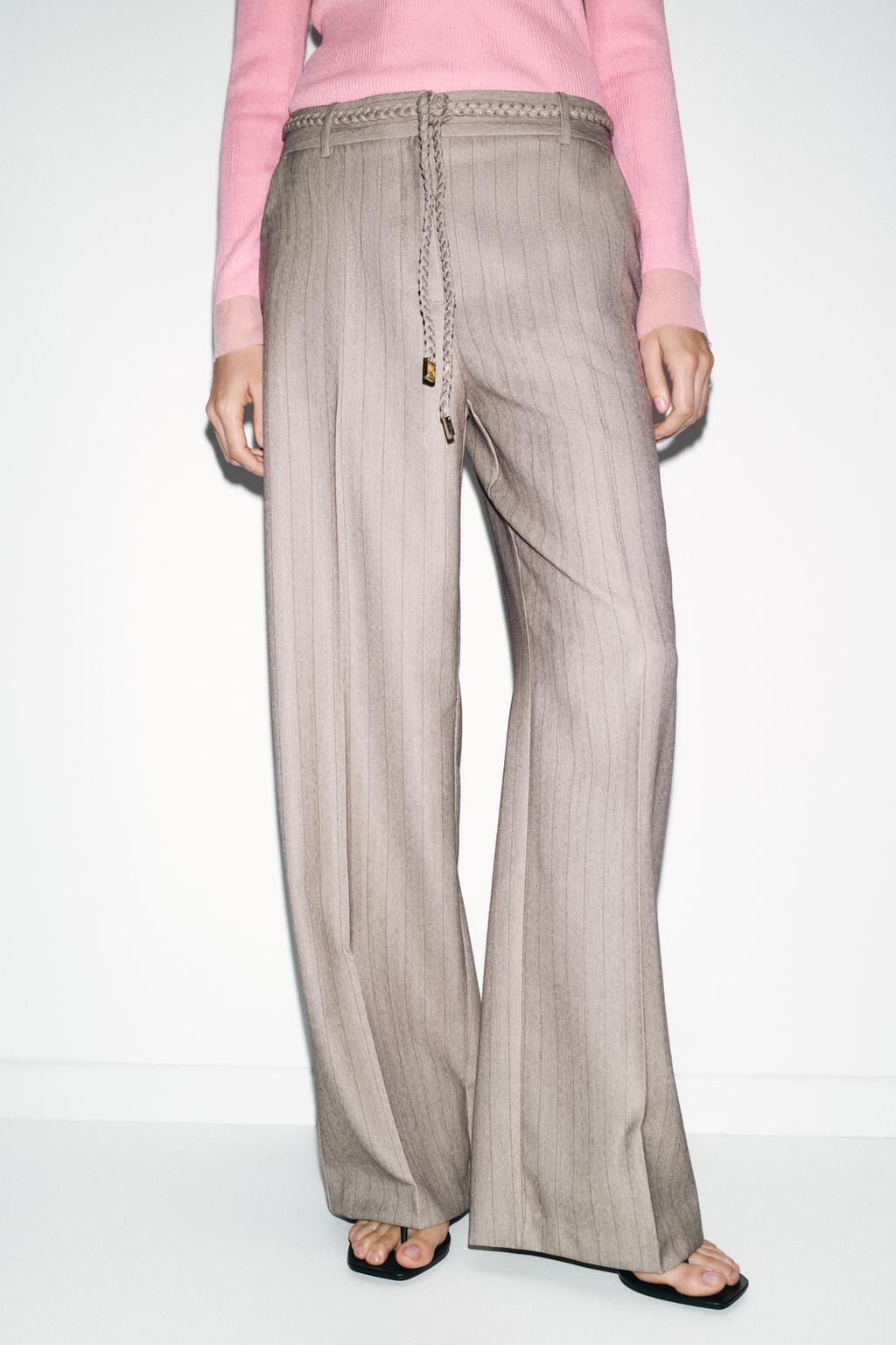 HERRINGBONE BRAIDED BELT PANTS - image 2