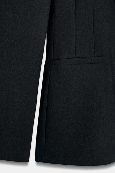 TAILORED TUXEDO BLAZER - Black by Zara - Image 7