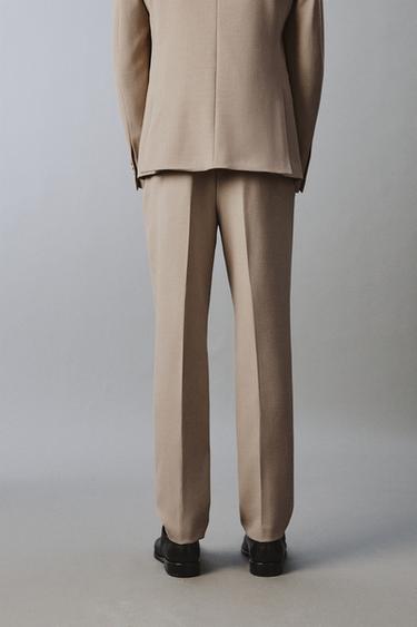 PANTALON DE COSTUME SLIM FIT - Sable / Chiné de Zara - Image 2