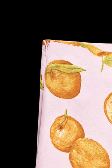 GEKREUZTER ROCK MIT LEINENPRINT - Rosa von Zara