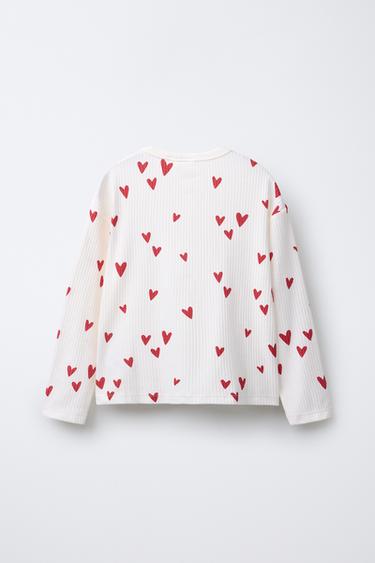 6-14 YEAR OLDS/ HEART PYJAMAS - Ecru by Zara - Image 2