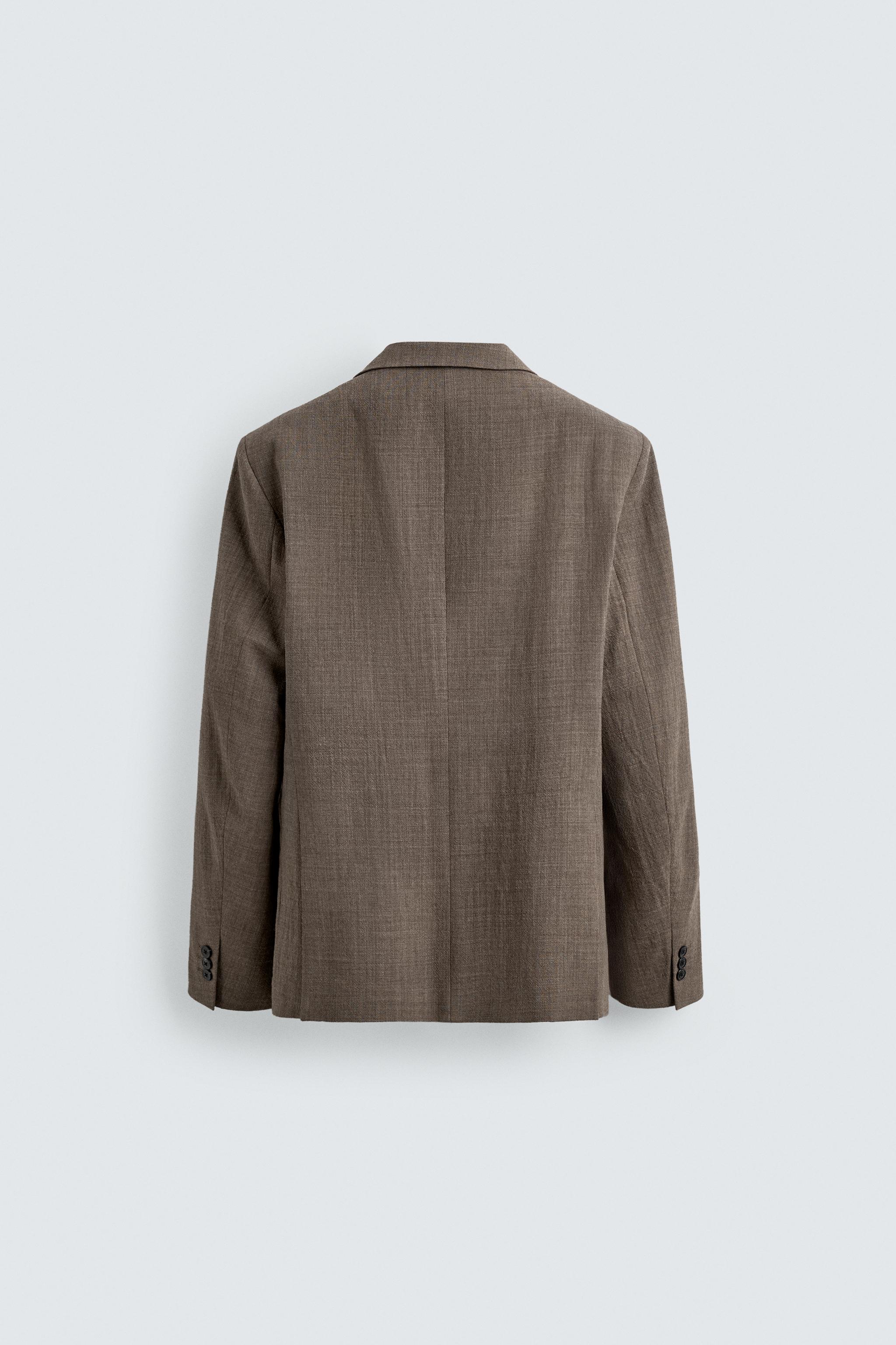 100% WOOL TEXTURED SUIT BLAZER