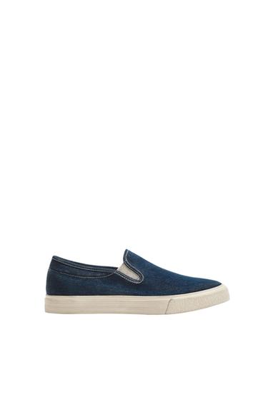 LACELESS DENIM PLIMSOLLS - Dark Blue by Zara