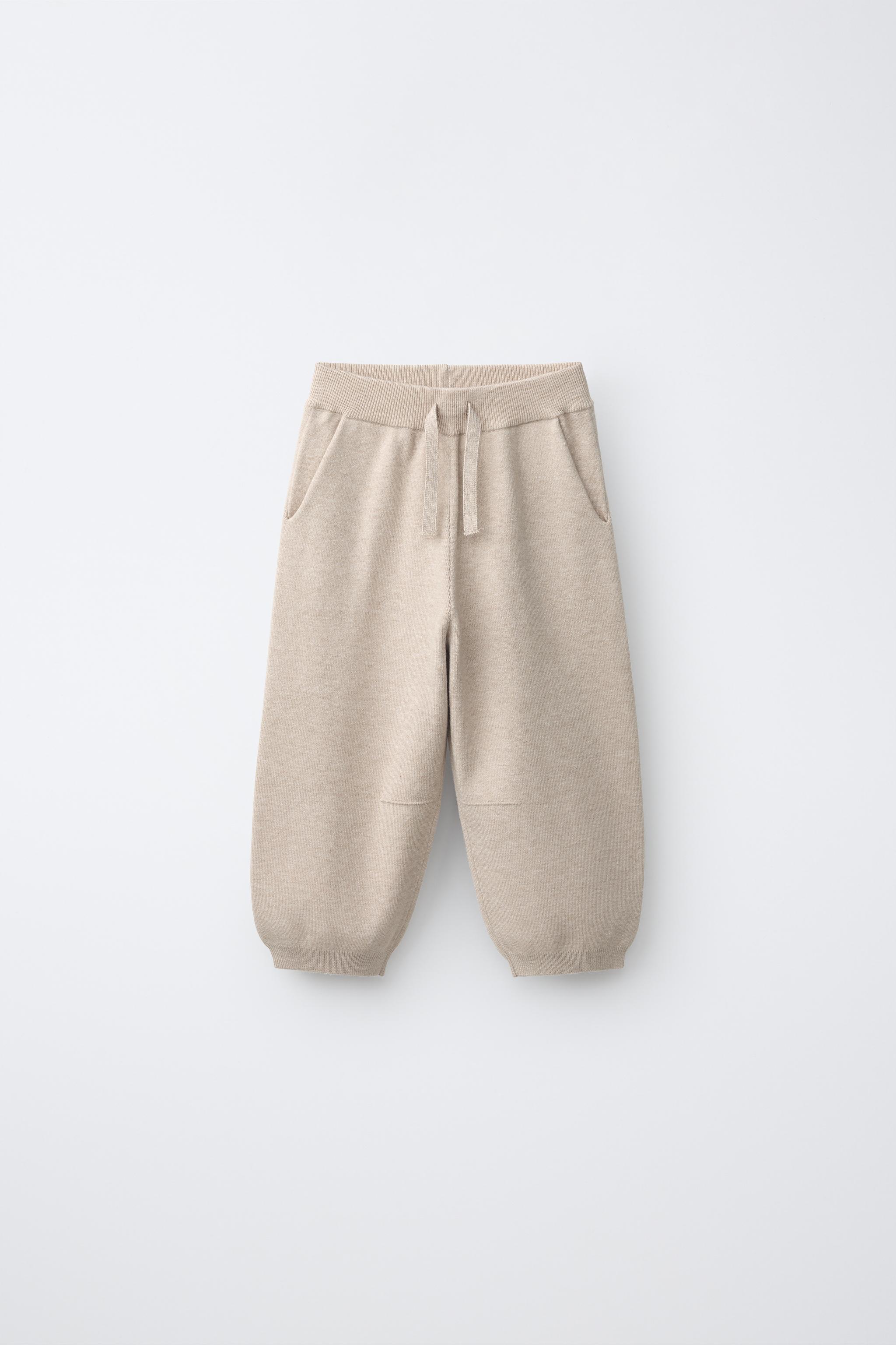 BALLOON KNIT PANTS — Sand / Marl