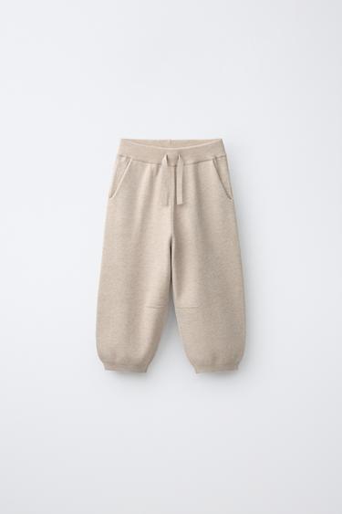 BALLOON KNIT TROUSERS - Sand / Marl by Zara