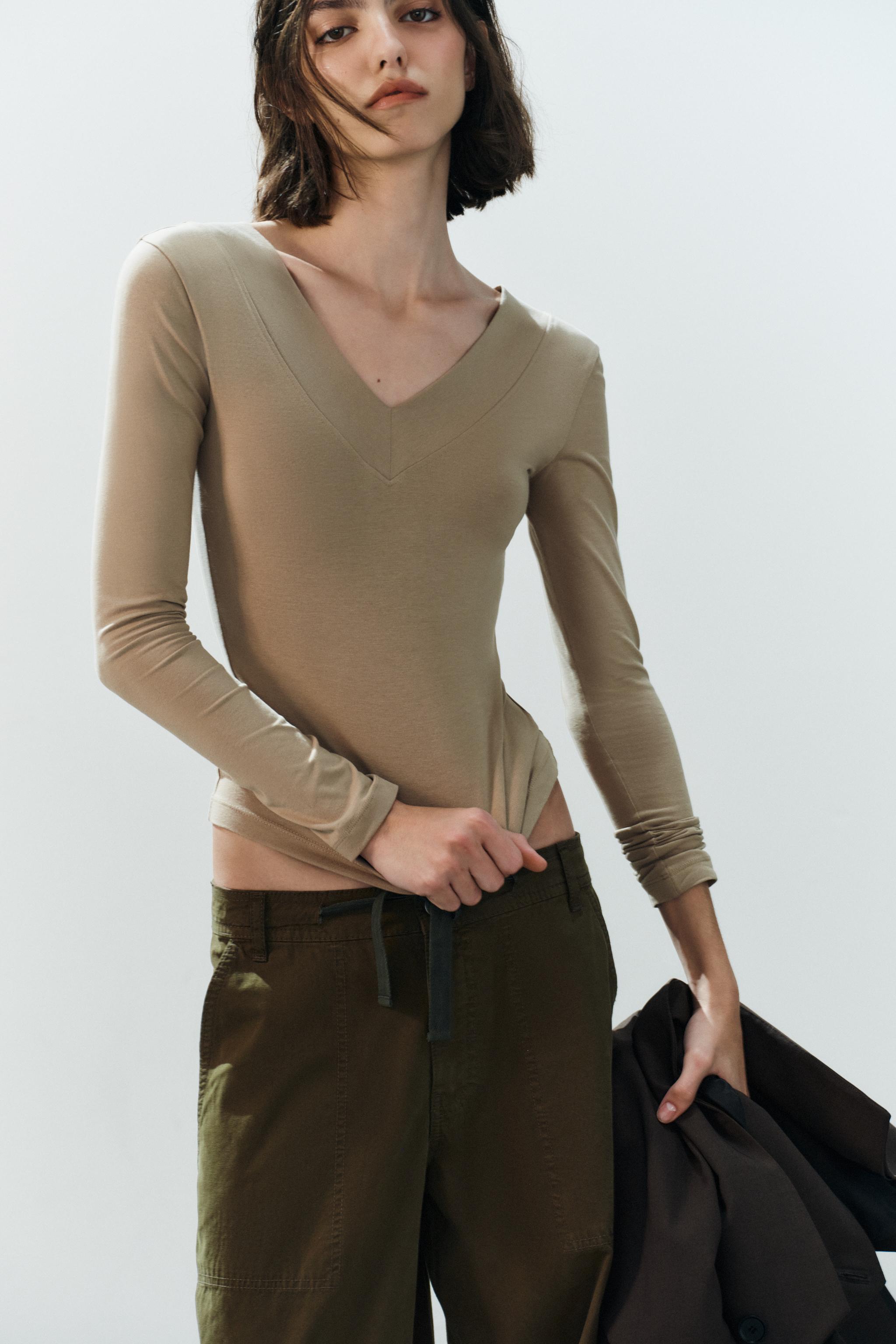 V-Neck T-Shirt by Zara