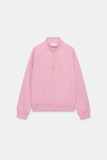 SWEAT ZIPPÉ ZA - Rose chiné de Zara - Image 7