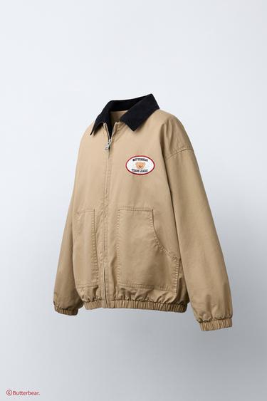 BUTTERBEAR © CORDUROY COLLAR BOMBER JACKET - Caramel by Zara