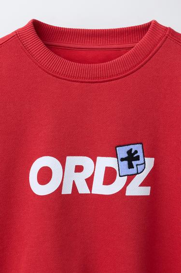 LOGO PRINT SWEATSHIRT - Red by Zara - Image 2