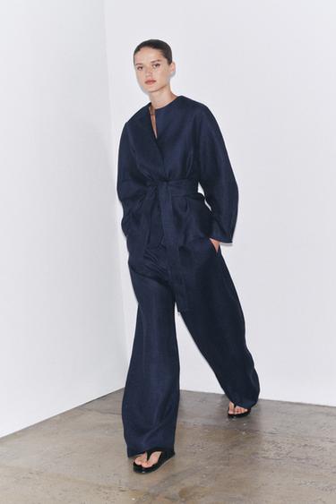 100% LINEN TROUSERS ZW COLLECTION LIMITED EDITION - Faded blue by Zara - Image 0