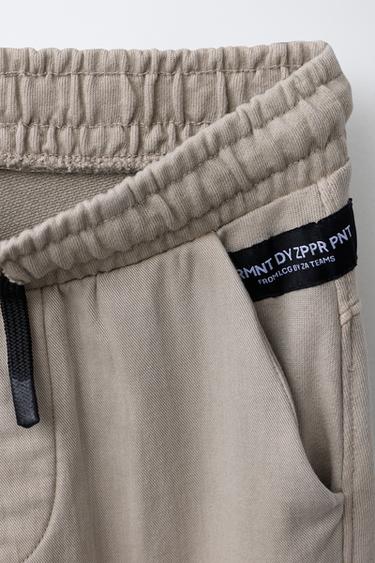 PANTALON JOGGER ZIPPÉ - Sable de Zara - Image 2