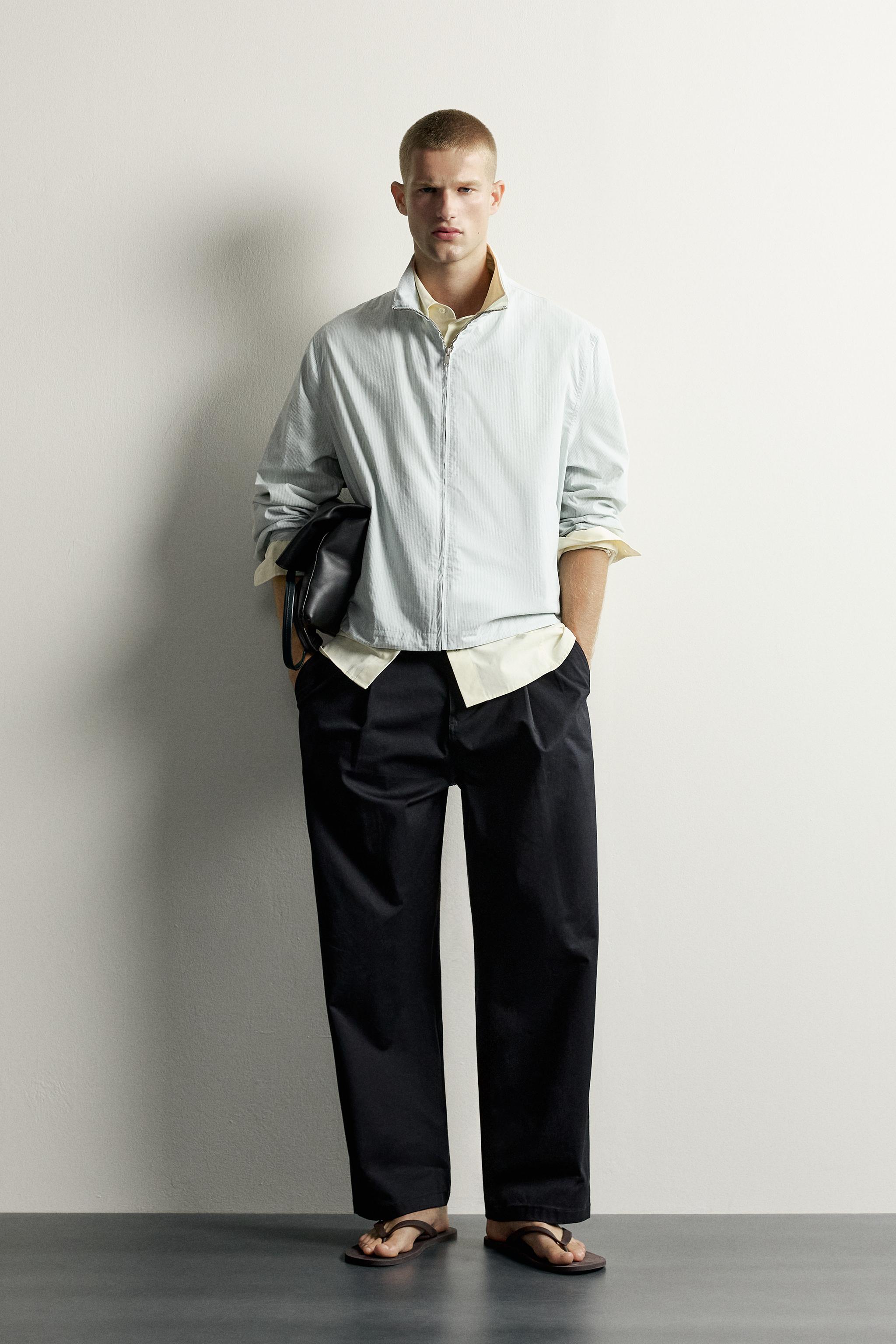 Мужские куртки Zara COTTON-LYOCELL LIGHTWEIGHT JACKET