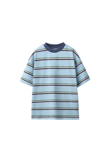CAMISETA ESTAMPADA RAYAS - Azul de Zara
