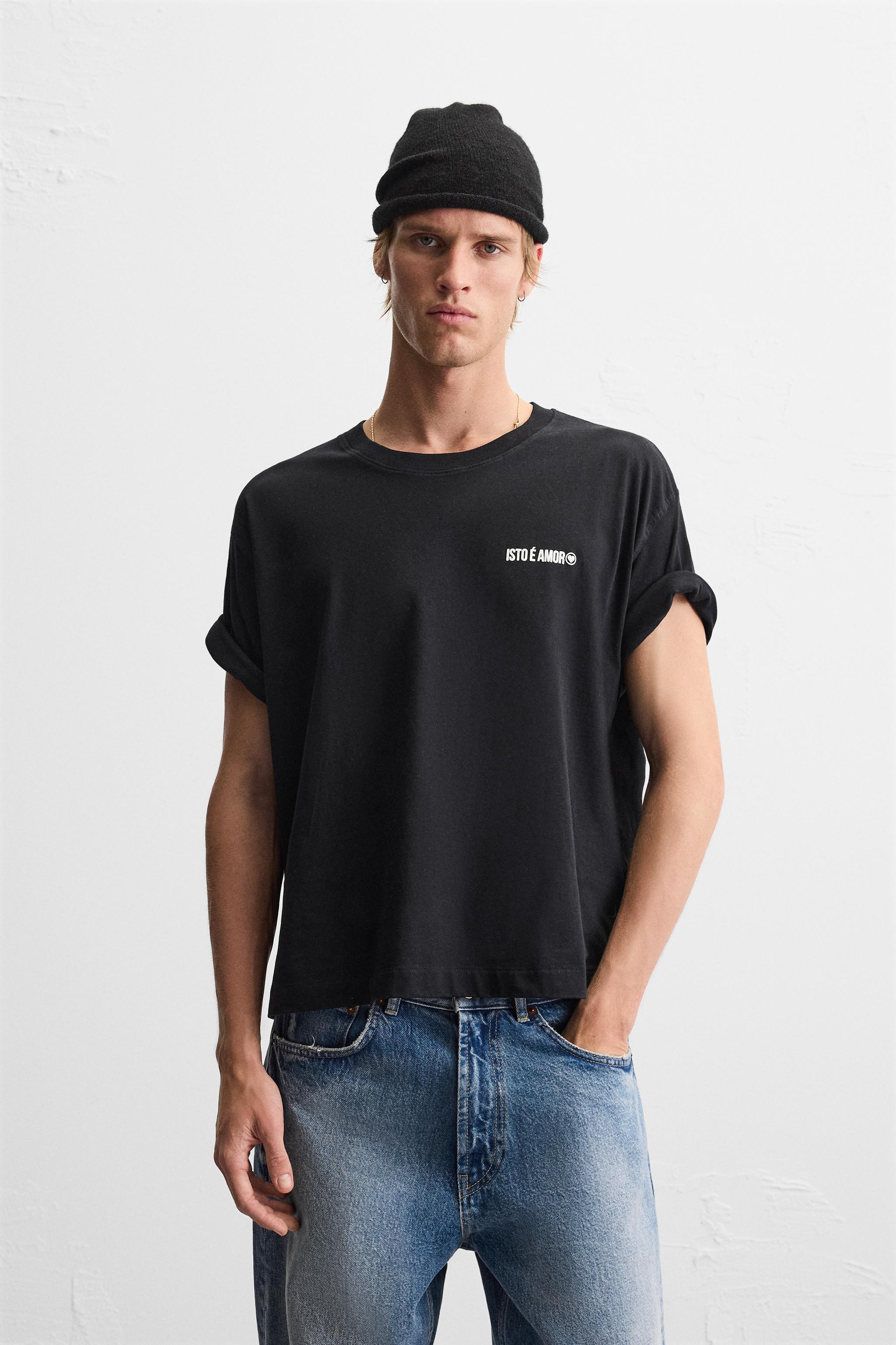 CAMISETA COM MENSAGEM ENGOMADA LIMITED EDITION - Preto