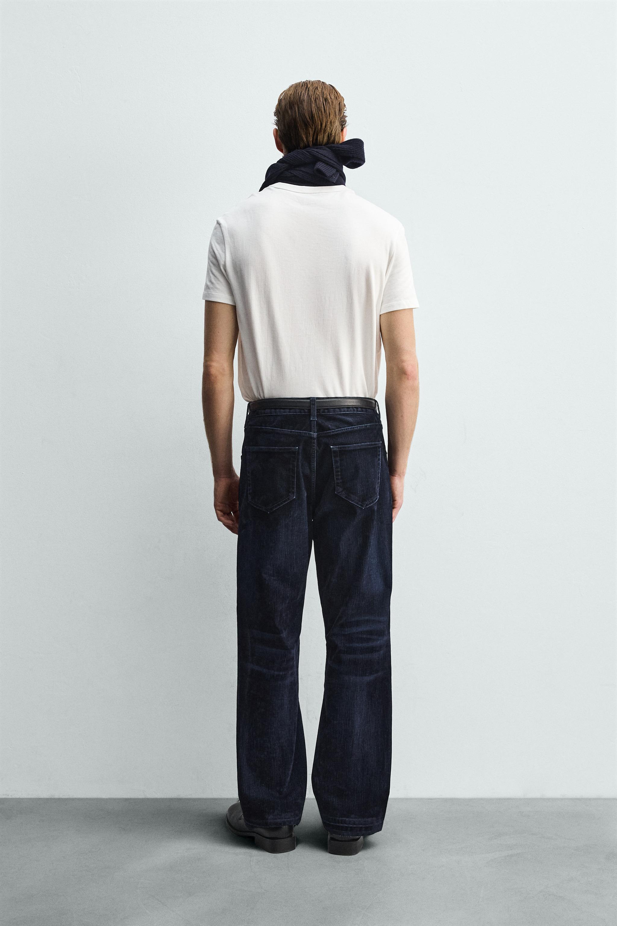 FLOCKED FLARE FIT JEANS