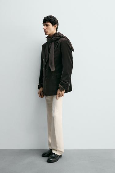 VESTE REGULAR FIT EN VELOURS - Marron de Zara - Image 3