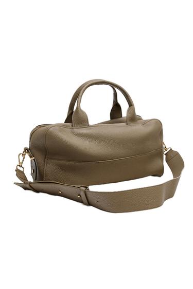EXTENDED LEATHER BOWLING BAG - SAND/BROWN by Zara